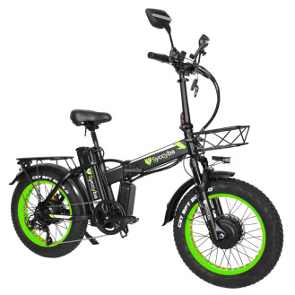 Электровелосипед Syccyba F10 Зеленые колеса